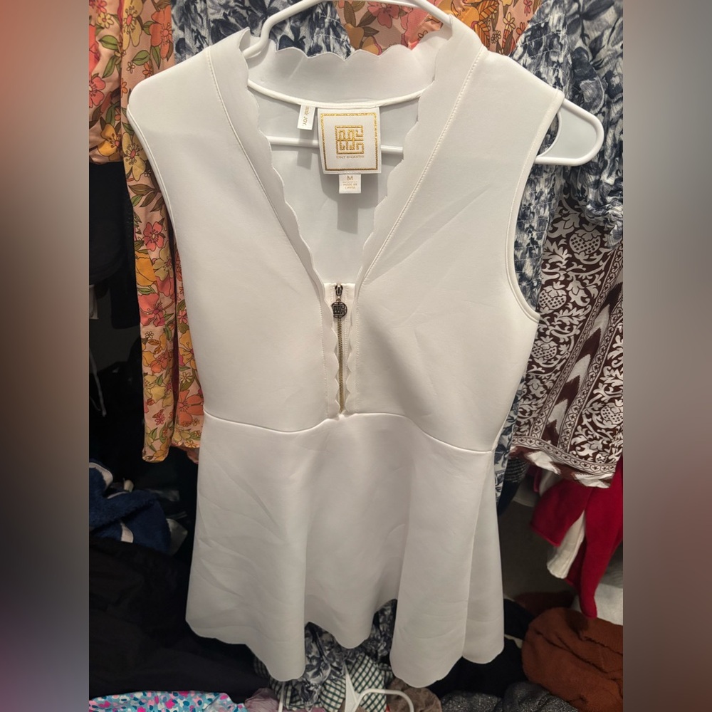 White Sleeveless tennis dress